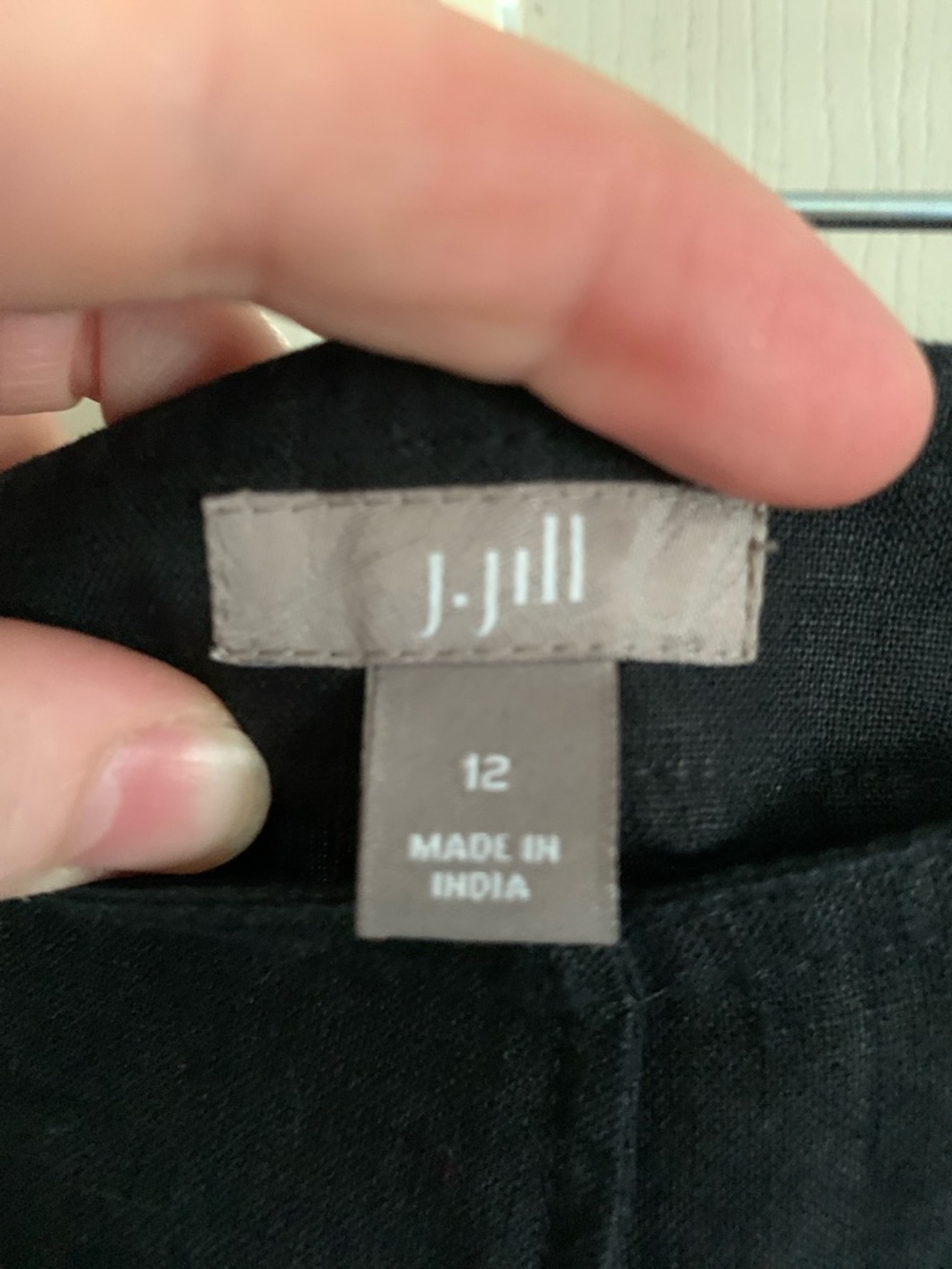 J. Jill Black A-Line Linen Skirt - Picture 2 of 3